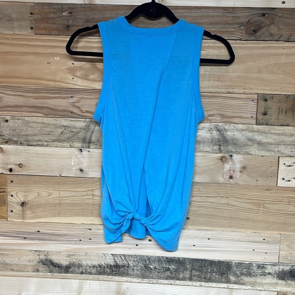 J. Crew size XS Blue Sleeveless High Neck Soft Tank Top with Tie Back Closure - Picture 8 of 8
